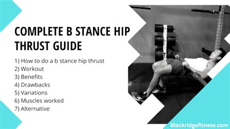 B Stance Hip Thrust Guide: How To, Benefits, Variations & More